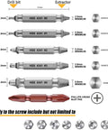 Damaged Screw Extractor Set For Stripped Screws And Bolts 6 Piece High Speed Steel Drill Bit Tools with sizes #0-#4