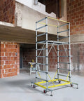 Heavy Duty Aluminum Scaffold Tower Ready To Roll Work Platform Adjustable Utility Scaffolding with Hatch Deck in construction site