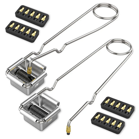 Flint Striker Lighter Dual Pack With 20 Replacement Flints for welding and soldering, two metal flint strikers, and extra igniter refills