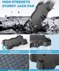 Two Pack RV Stabilizer Jack Pads For Scissor Jacks 8.75 To 9.5 Inch Base By 5.5 Inch Wide Heavy Duty Rubber Foot Plates