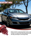 2 Pack Heavy Duty Power Steering Reservoir Cap Replaces 53697-SB3-952 for Honda Civic on road with focus on steering.