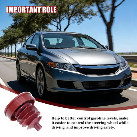 2 Pack Heavy Duty Power Steering Reservoir Cap Replaces 53697-SB3-952 for Honda Civic on road with focus on steering.