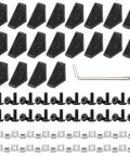 2040 Corner Bracket Connector Set 20 Pack Aluminum Extrusion 90 Degree Brackets with M5 T Nuts and Screws for CNC 3D Printer Frames Black
