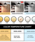 Color temperature chart illustrating effects of 12W Dimmable Edison Led Tubular Bulb T10 T30 with E26 Medium Base 4000K Daylight Glow.