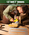 Top Shelf Timber Frame Tenon Gauge Tool With Handle Heavy Duty Stainless Steel Mortise And Tenon Jig For Carpenters Woodworkers Dead On 1 5 Inch To 2 Inch Precision Layout Template Anti Scratch No Nonsense Build in use with a jigsaw on wood.