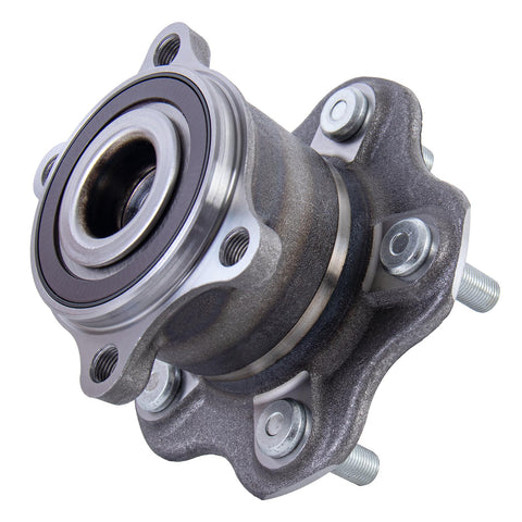 Rear Wheel Hub Bearing Assembly 2 PCS 512388 With Encoder ABS for Nissan Maxima 2009 2019 5 Lug FWD, metal design, side view