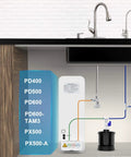 Mini Pressure Water Tank 0.13 Gallon For Tankless Reverse Osmosis Systems Fits PD400 PD500 PD600 PX500 PX500 A With One Quarter Inch Ball Valve