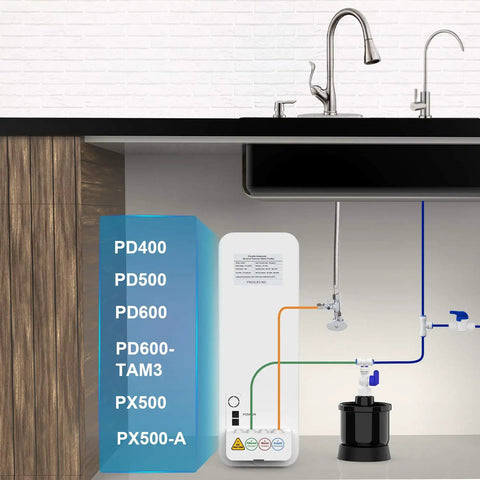 Mini Pressure Water Tank 0.13 Gallon For Tankless Reverse Osmosis Systems Fits PD400 PD500 PD600 PX500 PX500 A With One Quarter Inch Ball Valve