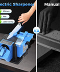 Electric Drill Bit Sharpener 110V Multifunction Grinding Tool for Knives Scissors Chisels with Adjustable Angle vs Manual