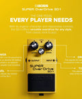 SD1 Super Overdrive Pedal For Electric Guitars With Tube Like Clipping Dynamic Tone Options And Easy To Use Controls Display