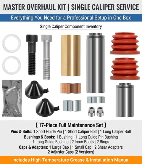Beefed Up Guide Pin Kit For Bendix ADB22X Air Disc Brake Replacement Pack Direct OEM Replacement For Holland P89 Plus