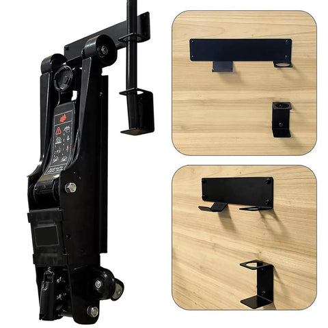 Wall Mount Floor Jack Stand Rack Organizer, A Garage Essential For Car Hydraulic Trolley Jacks, Heavy Duty Steel Holder Brackets