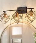 Rotatable 3 Cube Shade Vanity Light For Bathroom Over Mirror Mount Dope Matte Black Wall Fixture above oval mirror