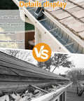 Comparison of gutter with Durable Steel Gutter Screws Kit With 7 Inch Screws And Hex Socket For Roof Repair And Gutter Maintenance, 49 Pieces, Easy To Install Coarse Thread, Includes Rings And Hex Socket For Sagging Gutters and neglected gutter with leaves.