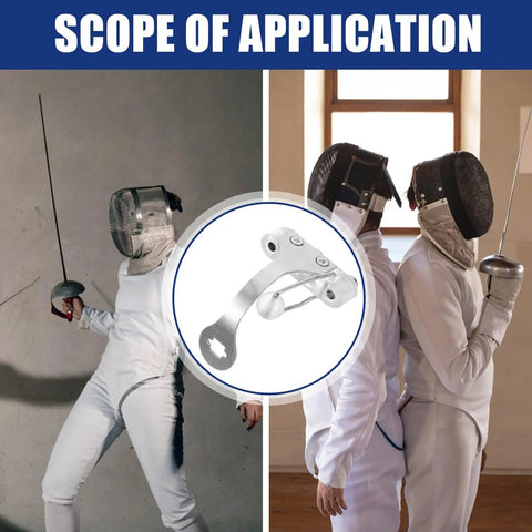 Lightweight Epee Socket Replacement for Fencing Practice Gear with two fencers in action, showing the socket detail.