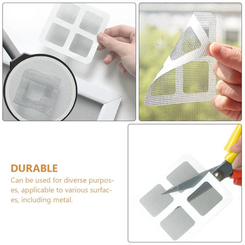 20 Pack Window Screen Repair Patch Kit With Fiberglass Mesh Tape Quick Tear Fix For Patio And Home Windows Easy Trim DIY Patch For Torn Screens Durable Outdoor Grade Repair Patches That Blend With Your Screen And Last