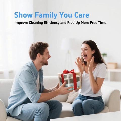 Top Shelf Handheld Steam Cleaner Featuring 3 Adjustable Temp Settings And A Massive 1.8 Liter Tank delivers joy as a gift in a bright cozy setting.
