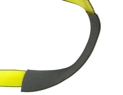 Four Pack 2 Inch X 1 Foot Sliding Sling Protector And Strap Saver With Built Tough Snag Free Cordura Sleeve For Tie Down Straps And Webbing Edge Guard In High Viz