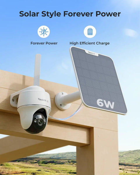 4K LTE Cellular Security Camera For Outdoor Use No WiFi Solar Powered 3G 4G Connectivity mounted on wooden beam