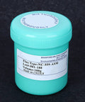 100 Gram No Clean Solder Paste For Phone Repair And PCB Rework NC559 28um Formula green container, 100g label visible