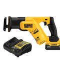 Compact 20V Cordless Reciprocating Saw Kit With 5Ah Battery For Tight Spaces Between Studs Fourteen And A Half Inch Length