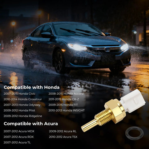 Engine Coolant Temperature Sensor Replacement For 2007 2015 Honda Accord Odyssey And Acura Vehicles OEM Grade Plug And Play Sensor with Honda Civic fit list