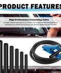 Pro Grade Silicone Vacuum Hose Kit For Auto Repairs With Six Diameters From One Eighth To Three Eighths Inch 64 Nylon Fittings