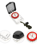 Orienteering Hiking Compass With Ruler And Mirror, Luminous Pocket Compass For Outdoor Navigation And Survival with ABS case