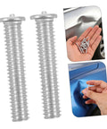 Top Picks For Car Body Repair Welding Studs 50 Pack 4mm Metal Pulling Pins for Dent Removal and Bumper Fixing, showing silver studs.