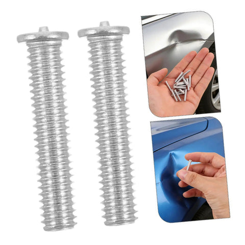 Top Picks For Car Body Repair Welding Studs 50 Pack 4mm Metal Pulling Pins for Dent Removal and Bumper Fixing, showing silver studs.