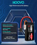 Shorty 2S 2200mAh 100C Lipo Battery 7.4V with TR Connector for FPV Racing Drones, shows details like size and energy density