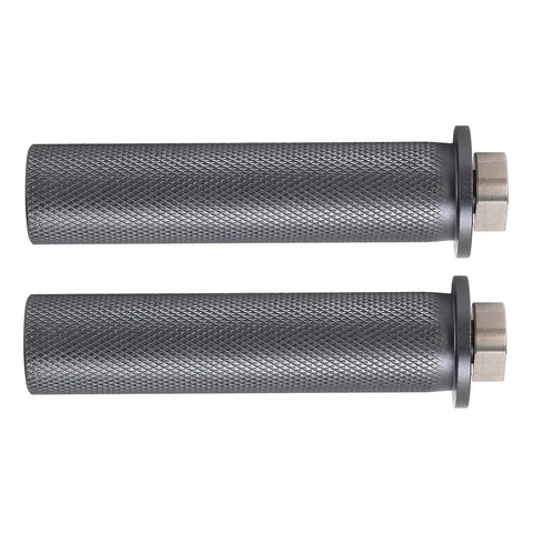 Two Pack Nineteen Millimeter Aluminum Clamp Tenons For Woodworking Tables And Table Holes, textured close-up view
