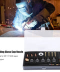 Upgrade Your Argon TIG Welding Game With This Premium WP 17 18 26 Torch Accessories Kit featuring glass cups and nozzles for welding.