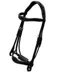 Dressage Bridle With Web Reins And Hand Stoppers Broad Anatomical Crownpiece Crank Noseband Wave Browband For Horses Top Notch Comfort