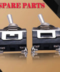 Two Three Pack Heavy Duty Toggle Switches 16A 250V AC SPST Two Pin Momentary On Off With Waterproof Metal Boot Cap Cover Model KL-B112MZ