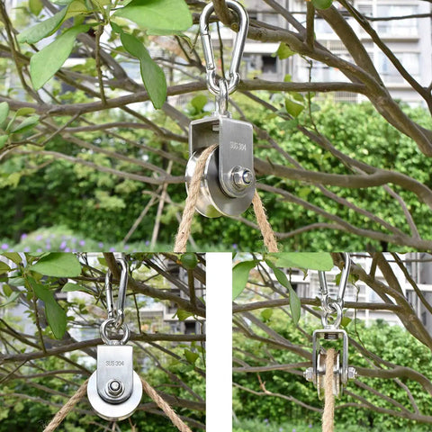 Heavy Duty Single Wheel Swivel Pulley Block Built Tough With 304 Stainless Steel 360 Degree Rotation And 800 Kg Load Capacity For Material Handling And Moving Lifting, 68 mm rope pulley