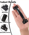 2 Pack 5 Inch Black Iron Garage Door Handles Outdoor Pull Handles For Barn Gates Fences Cabinets Furniture And Wardrobes