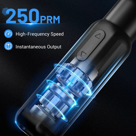 Close-up of 4V Cordless Electric Screwdriver Kit with USB C Charge 250 RPM High Power Motor showing internal mechanics and LED light