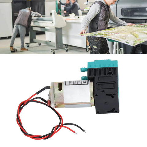DC24V 7W Inkjet Printer Pump for Ink Circulation and Waste Ink Management displayed with wires and connectors