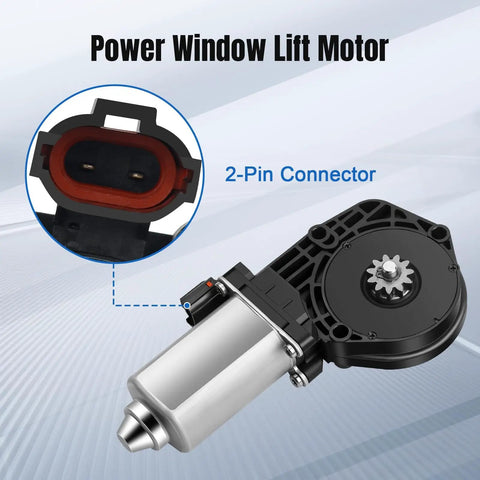 Power Window Lift Motor For Ford Mustang Driver Side Left Front Or Rear 1994 To 2004 Convertible And Coupe Direct Fit Replacement With Interchange 742 268 Ensures Smooth Quiet Operation And Easy Installation showing 2-pin connector