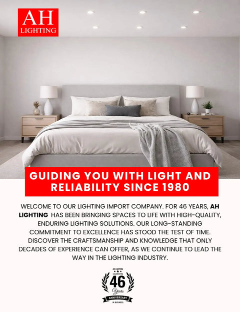 AH Lighting 2 Inch 5CCT Recessed Retrofit Downlight Dimmable with Baffle Trim - UL Certified - 24 Pack in modern bedroom