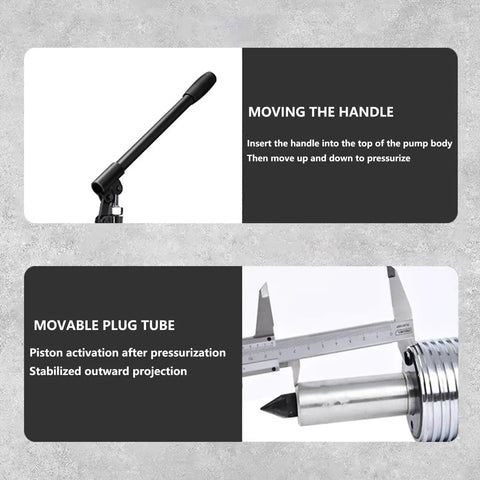 Moving handle and plug tube of Beefy Hydraulic Puller Set 50T With 2-Jaw Or 3-Jaw Separator For Wheel Bearings And Brake Drums