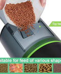 Programmable Automatic Fish Feeder With Digital Timer And Usb Rechargeable Design For Aquarium Tanks top feeding with fish food.