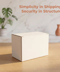 20 Pack White Corrugated Cardboard Mailing Boxes For Shipping And Parcel Packaging, Heavy Duty White Paper Parcel Boxes, Ideal For Small Business, Warehouse, Moving, 6.3 By 4 By 3.2 Inches white box on table