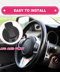 Keyless Ignition Start Button Kit with Push Turn Switch on Mitsubishi Lancer showing installation ease and replacement knob location.