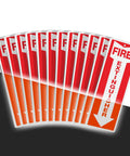 Heavy Duty Metal Fire Extinguisher Sign Set 12 Pack 12 By 4 Inch Rust Free Aluminum Reflective Waterproof Weatherproof Fade Resistant 2 Pre Drilled Holes Easy Indoor And Outdoor Installation
