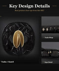 Close-up tsuba, Tsuka wrap, and Saya of Unsharpened Aluminum Alloy Iaido Wakizashi Iaito for Safe Practice, 20.25 Inch Blade With Fuller Groove