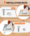 2 installation methods for Heavy Duty Furniture And Workbench Casters Set Of Four Premium Polyurethane Wheels Dual Locking Brakes.