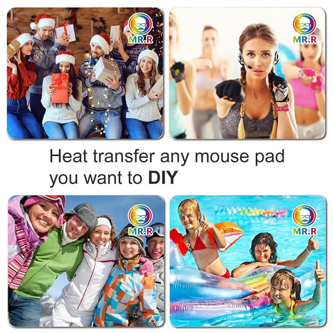Sublimation Blank White Square Mouse Pads 9.4 x 7.8 x 0.12 Inches 3mm Thick for Heat Transfer Printing with diverse uses.