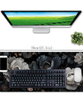 Large Floral Mouse Pad Desk Mat For Game Ready Gaming And Office Setup 70 By 30 Cm Non Slip Rubber Base With Stitched Edges